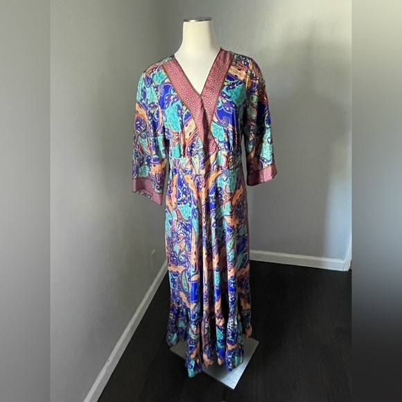 Colorful Paisley Maxi Dress - Picture 1 of 8